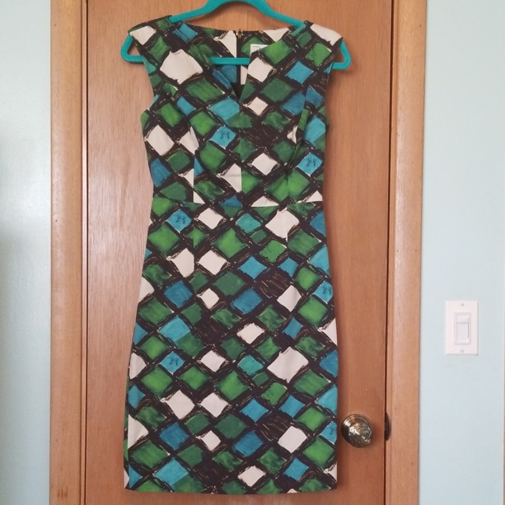 Milly Abstract Shift Dress sz 4